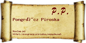 Pongrácz Piroska névjegykártya