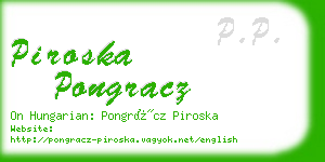 piroska pongracz business card